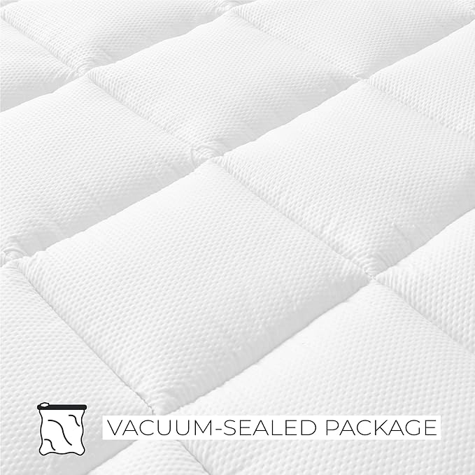 Great Bay Home Twin XL Mattress Topper. Thick, Elastic Corner Mattress Protector and Cover. Ultra-Soft Pillowtop Mattress Pad. Fits Mattresses Up to 18" (Twin XL, White)