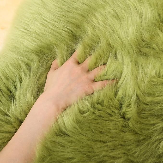 LLB Genuine Sheepskin Area Rug Wool Rug Fur Carpet Fluffy Shaggy Fur Rug - Image 5