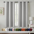 MIULEE Blackout Curtains for Bedroom 2 Panels 40 x 45 Inch Long Silver | by MIULEE
