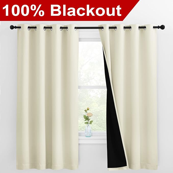NICETOWN Warm Curtains for Winter, Bedroom Full Blackout Curtain Panels - Image 2