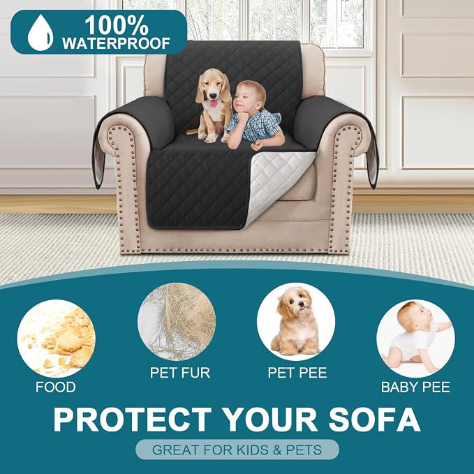 Turquoize 100% Waterproof Sofa Covers Chair Cover Slipcover Couch Protector - Image 2