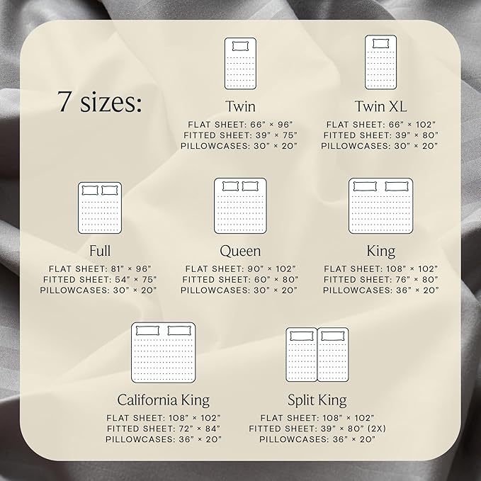 LuxClub 4 PC Full Size Sheet Set Bed Sheets, Breathable Luxury Deep Pockets Wrinkle Free Cooling Sheets Machine Washable Hotel Bedding (Full, Striped Light Grey)