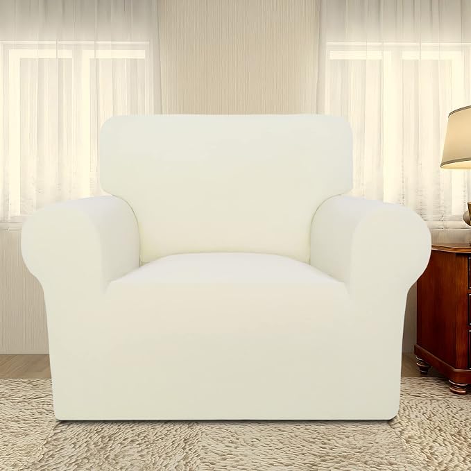 PureFit Super Stretch Chair Covers Fleece Couch Covers - Image 2