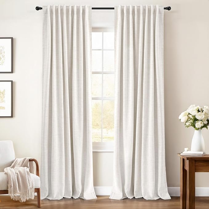 INOVADAY 100% Blackout Linen Curtains by INOVADAY