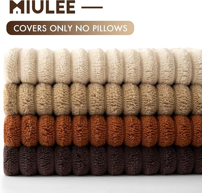 MIULEE Fall Decorative Throw Pillow Covers Chocolate Brown Rust 18x18 | Set of 4 - Image 6