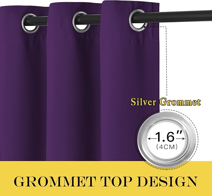 NICETOWN Blackout Patio Curtains 100 x 144 Inches Long - Image 6
