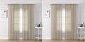 Chyhomenyc Taupe Sheer Curtains 84 Inches Long 2 Panels Set- Light Filtering by Chyhomenyc