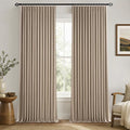 MIULEE Copper Brown Pinch Pleated 100% Blackout Curtains 40x102 Inches | Room by MIULEE