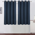 Navy Blue Blackout Curtains/52 x 45 Inch/Set of 2 Panels Room Darkening Short by Lemomo