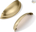 khtumeware 2 Pack 4" Drawer Pulls Champagne Bronze Cabinet Cup Pulls Kitchen Hardware Cabinet Handles Drawer Handles Knobs 4 inch Hole Center