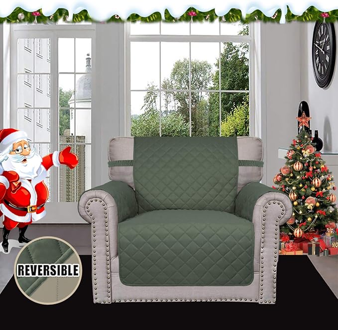 Easy-Going Reversible Couch Cover, Small Chair, Water Resistant Furniture Mat - Image 2
