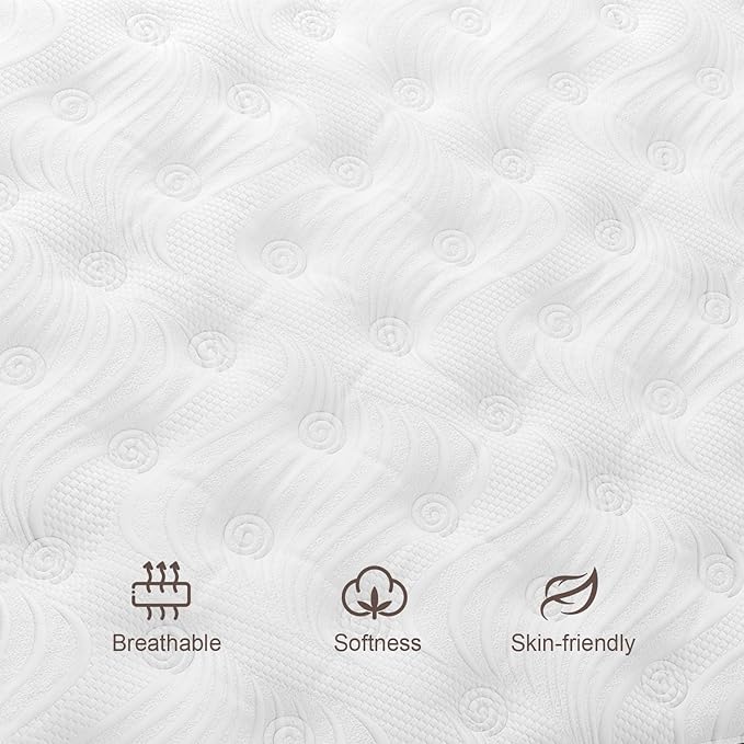 Queen Mattress, 14 Inch Hybrid Mattresses Eurotop with Gel Memory Foam,Motion Isolation Individually Wrapped Pocket Coils Breathable Comfort Soft Pressure Relief 100 Night Trial