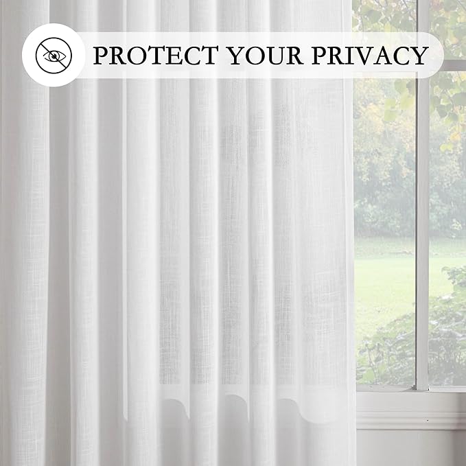 MYSKY HOME Patio White Curtains - Image 6