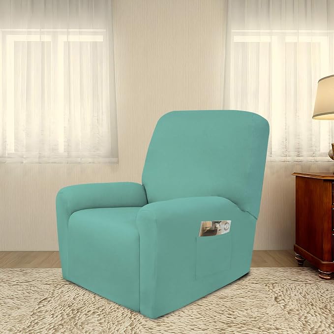 PureFit Stretc Recliner Chair Covers Fleece Soft Couch Covers - Image 2