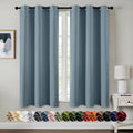 MIULEE Blackout Curtains for Bedroom 2 Panel 40 x 54 Inch Long Greyish Blue | by MIULEE