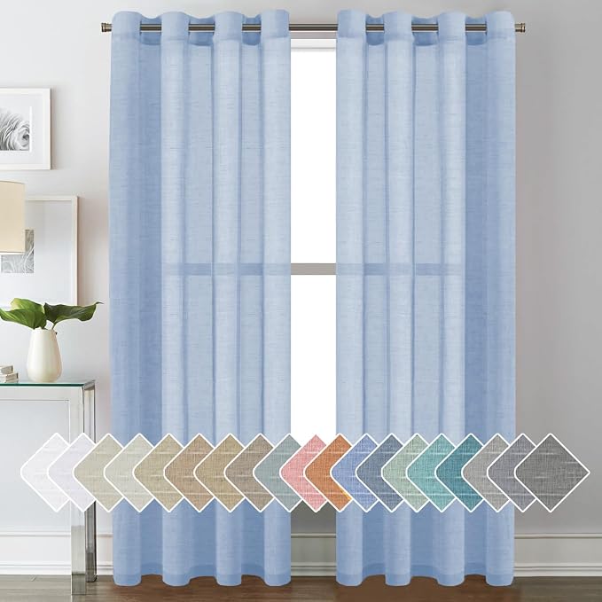 H.VERSAILTEX Linen Curtains Natural Blended Curtain Panels by HVERSAILTEX