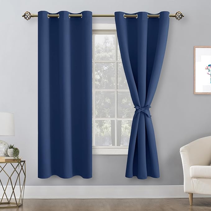 Room Darkening Curtains for Bedroom, 38 x 72 Inch, 2 Panels | Noise Reducing - Image 8