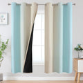 Aqua and Beige Ombre Blackout Curtains by ESTELARTEXTILER