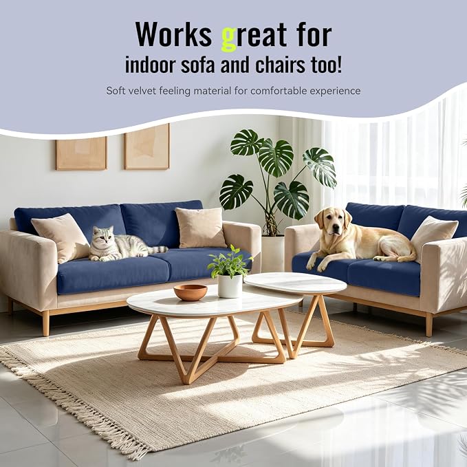 8Pcs Outdoor Cushion Covers, Stretch Patio Furniture Couch Chair Slipcovers | - Image 8
