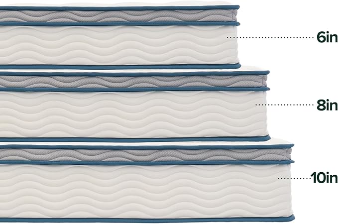 ZINUS 8 Inch Spring Sensation Hybrid Mattress [New Version], King, Fiberglass Free, Medium Firmness, Durable Support, Certified Safe Foams & Fabric, Mattress in A Box