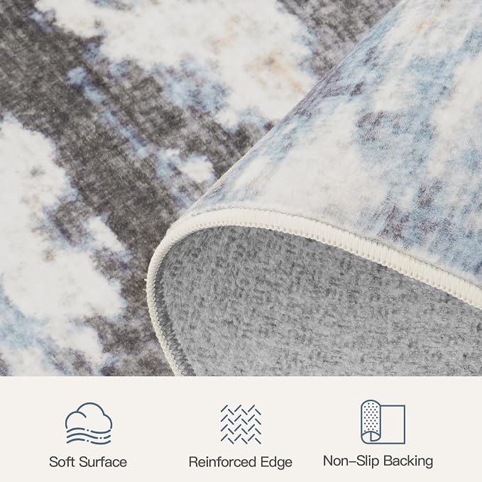 8x10 Area Rug for Living Room, Abstract Washable Large Rugs, Dining Room - Image 7