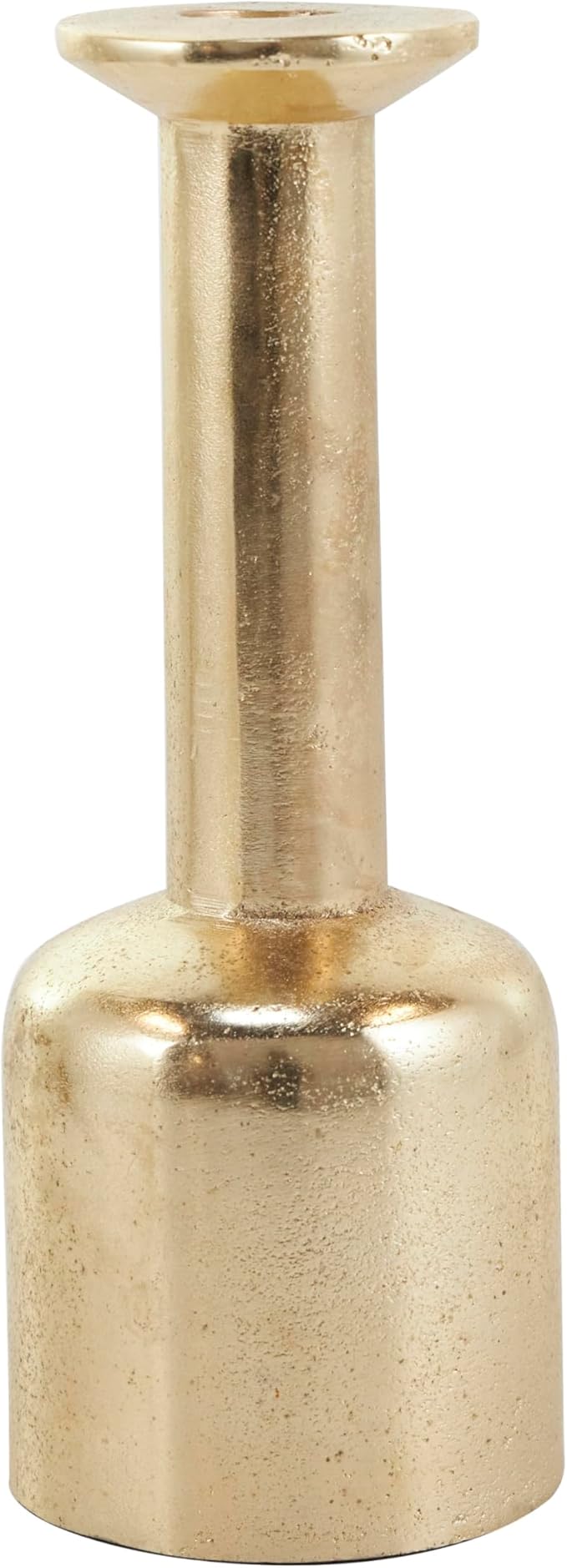 Deco 79 Aluminum Metal Decorative Candle Holder Candle Stand with Rounded Bases, Set of 2 Candlestick Holder 7", 8" H, Gold