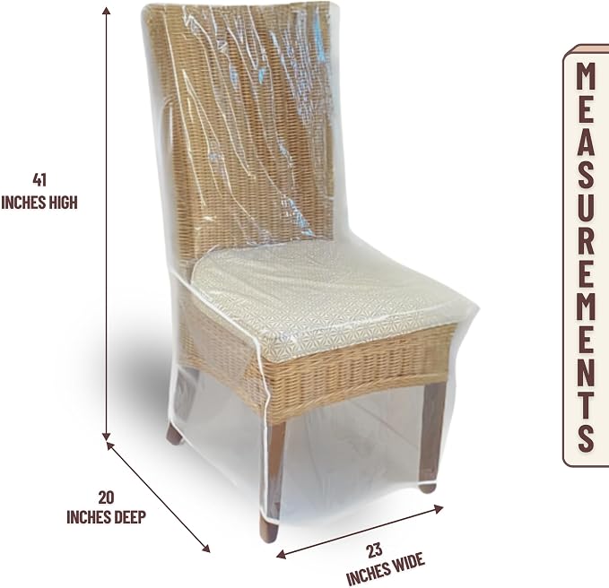 Evelots 4-Pack Clear PVC Dining Chair Covers, Spill-Resistant Protectors | - Image 4