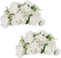 NUPTIO Flower Balls for Wedding Centerpieces - 2 Pcs 14.2 inch Diameter Fake Flower Ball Arrangement Bouquet Party Centerpieces for Tables - White Rose Bouquet Centerpiece Flowers for Wedding Table