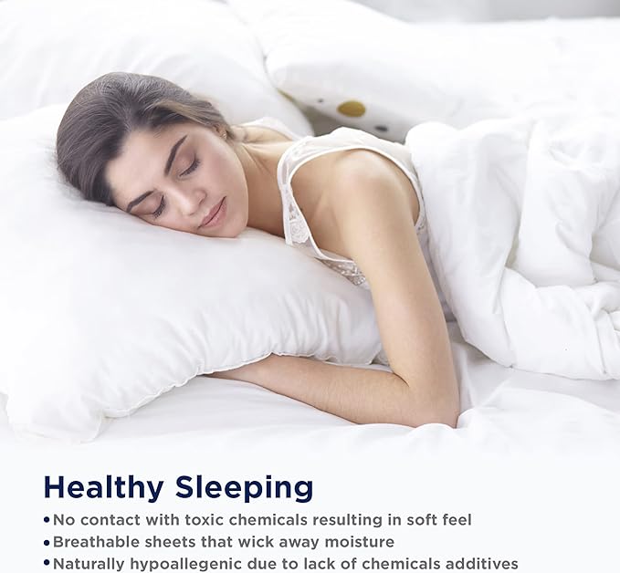 LANE LINEN 100% Organic Cotton Sheets Queen, 4-Piece Bed Sheets Queen Size Cotton, Luxury Sheets, Percale Weave,Breathable Bed Sheets Queen Size Deep Pockets Fits Upto 15" - Chetah Charcoal
