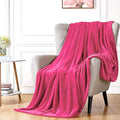 Walensee Fleece Blanket Plush Throw Fuzzy Lightweight (Throw Size 50x60 Hot Pink) Super Soft Microfiber Flannel Blankets for Couch, Bed, Sofa Ultra Luxurious Warm and Cozy for All Seasons