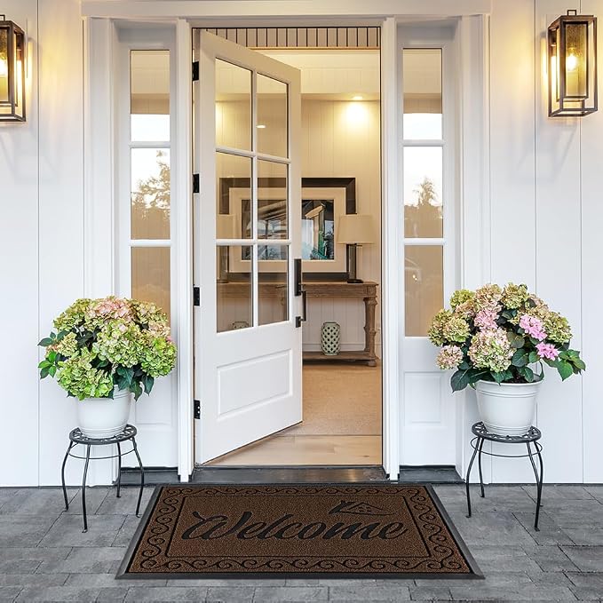Yimobra Welcome Mat Outdoor Indoor, Waterproof Heavy Duty Front Door Mat - Image 6