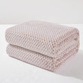 Exclusivo Mezcla Soft Waffle Fleece Bed Blanket King Size, Heather Tan | by ExclusivoMezcla