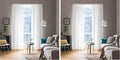 MIULEE White Sheer Curtains 90 inches Long Window Curtains 2 Panels Solid Color by MIULEE