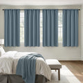 MIULEE Grey Blue Blackout Curtains 4 Panels Set 72 Inch Length Bedroom | by MIULEE