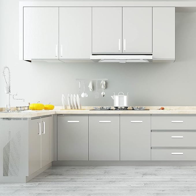Cabinet Pulls Brushed Nickel Cabinet Handles Square Drawer Pulls, 10 Pack 8-4/5 Inch Stainless Steel Kitchen Door Cupboard Cabinet Handles, Cabinet Hardware Drawer Handles, 224mm Hole Centers