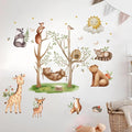 Jungle Animal Wall Stickers Forest Safari Wall Decals Kid Room Nursery Baby Bedroom Décor (Bear Swing)