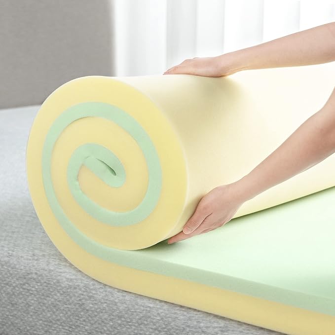 ZINUS 4 Inch Green Tea Memory Foam Mattress Topper, Pressure-Relieving Layers, CertiPUR-US Certified, Twin