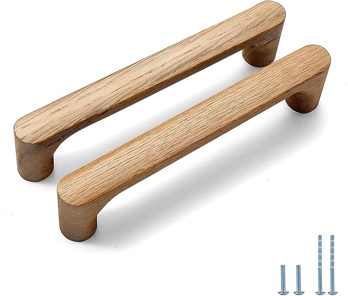 Burlywood Round 7-1/2in 2 pcs Wooden Drawer Pulls Handle pulls for cabinets Kitchen Cabinet Drawer pulls Cabinet Door Pull