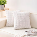 Aegero Pack of 2 Corduroy Decorative Throw Pillow Covers 22x22 Inch by Unknown