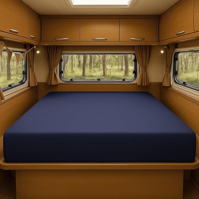 Foamma 6” x 48” x 75” Water Resistant Gel Memory Foam RV Bunk Mattress, Firm High Density Foam Base, Comfortable and Durable Polyester Cover, Truck, Camper, Travel Trailer, Made in USA!