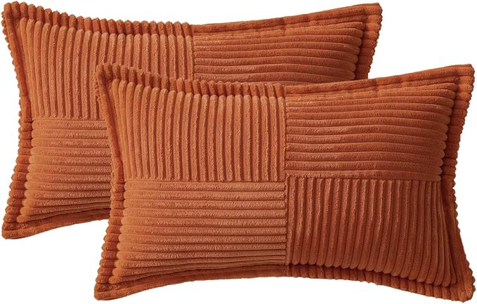MIULEE Fall Burnt Orange Decorative Lumbar Throw Pillow Covers - Image 6