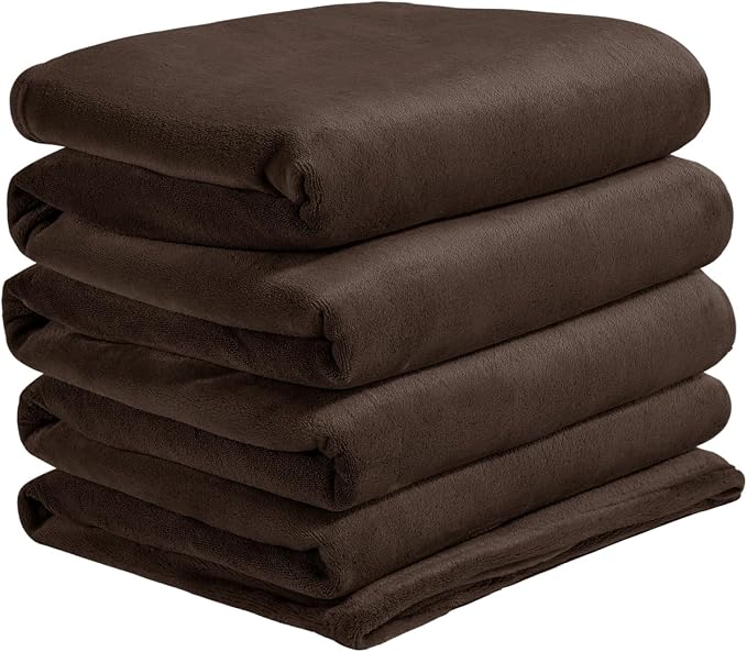 BEDELITE Fleece Blanket Soft Plush Oversized Bed Blanket Brown 120"x120" | - Image 9