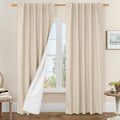 Linen Blackout Curtains 84 Inches Long by LAMIT