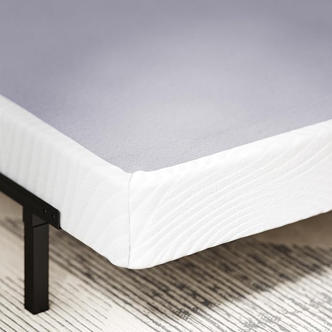 ZINUS Edgar 4 Inch Bamboo Box Spring, Mattress Foundation, Sturdy Bamboo Structure, Low Profile, Easy Assembly, Twin