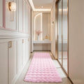 Pink Rabbit Plush Rug 2'x6', Fluffy Shaggy Area Rug by CHOVY