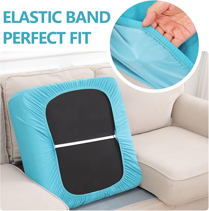 Waterproof Couch Cushion Covers, Stretch Sofa Seat Slipcovers | Stretch Fabric - Image 4