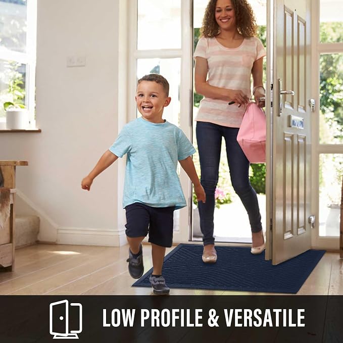 Sturdy Front Door Mat, Absorbent Muddy Dirt Resist Welcome Door Mats Outdoor - Image 5