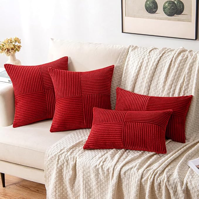 MIULEE Christmas Red Decorative Throw Pillow Covers - Image 7