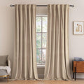 MIULEE Velvet Curtains 52x63 inches 2 Panels Camel Beige Blackout Curtains | by MIULEE