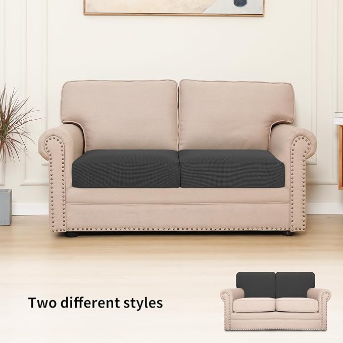 Easy-Going Stretch 2 Pieces Couch Cushion Cover - Image 2